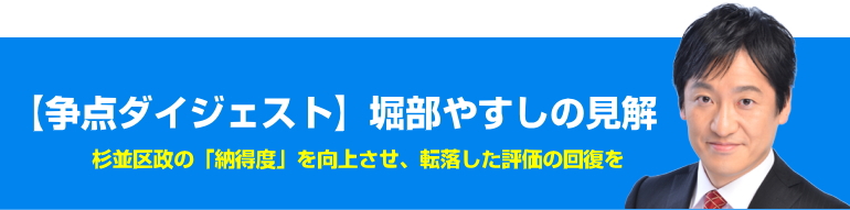 【争点ダイジェスト】堀部やすしの見解2019